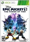 EPIC MICKEY 2 : POWER OF TWO (XBOX 360) DISC + CVR ART + MANUAL - NO CSE - VG