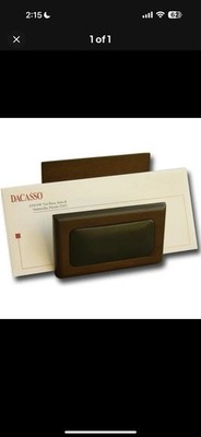 Dacasso A8408 Wood Walnut & Leather Letter Holder