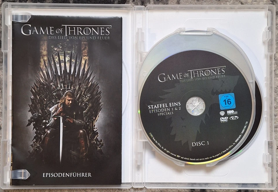 DVD GAME OF THRONES - 1. Staffel (TV Serie) geb.aus  Sammlung,Paket FSK 16 - Bild 2 von 4