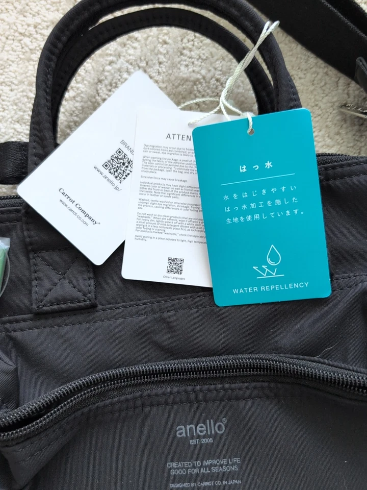 Mini Bolso de Hombro Anello Grande Ligero, Repelente al Agua, Negro Foto 3 de 4