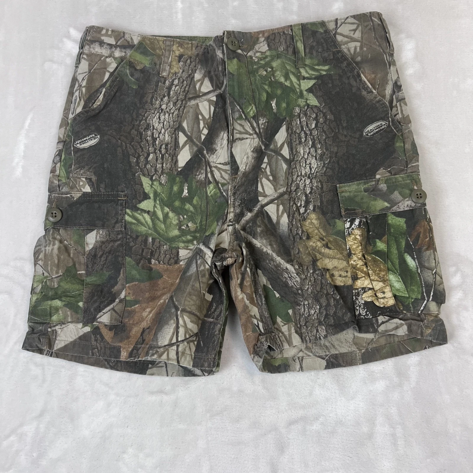 Vintage Red Head Shorts Mens Medium Camo Cargo Grunge Hunting Outdoor Fishing