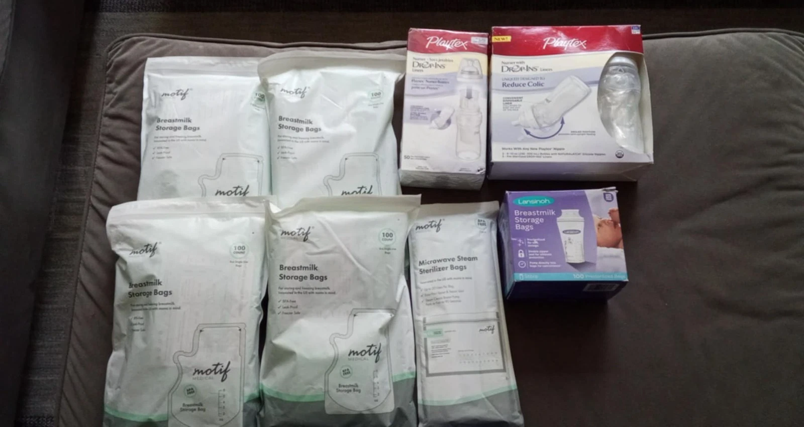 Lot Of Playtex Baby Drop-Ins Liners - and Breastmilk storage Bag and more