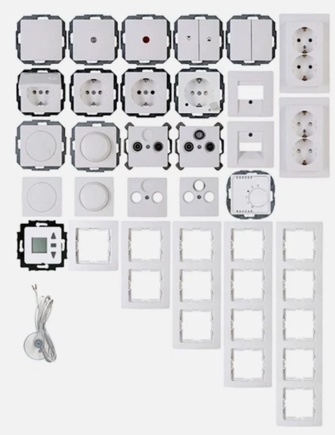 Kopp Paris arktis weiß Schalterprogramm, Rahmen, Schalter, Steckdose, etc.