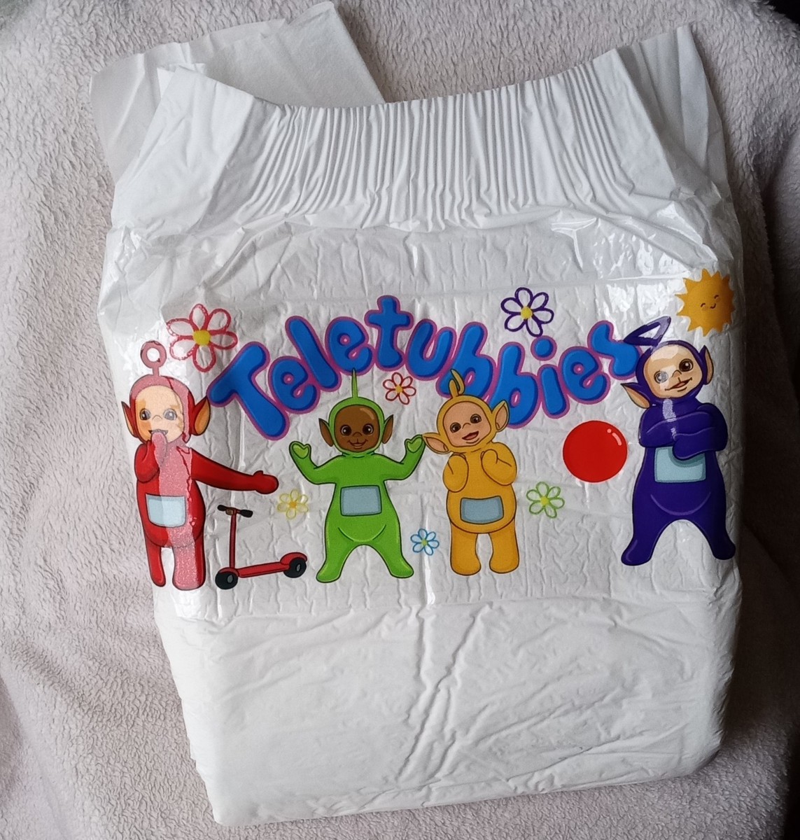 Mega Adult Disposable ABDL diaper- Teletubbies -READ DESCRIPTION