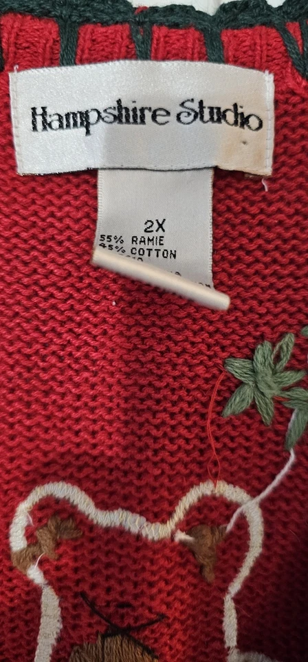 Chaleco Suéter Navidad Para Mujer Hampshire Studio Talla 2x Foto 2 de 4