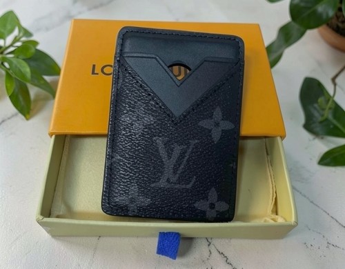 Louis Vuitton Porte-Cartes Magnetic Card Holder Leather Wallet Unisex