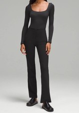 lululemon Nulu Square-Neck Long-Sleeve Bodysuit Size XS Black