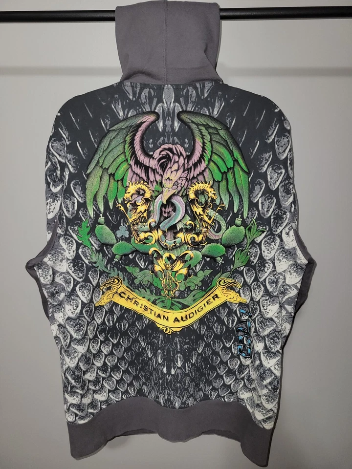 Sudadera con capucha Christian Audigier - Talla: XXL (2XL) - [Se ajusta como XL] - ¡NUEVA con etiquetas! Foto 2 de 4