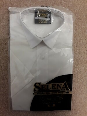 GR 26, 6-7 JAHRE ca. MÄDCHEN WEISSES KURZARM SCHULSHIRT/BLUSE Selena 