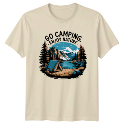 Go Camping Enjoy Nature Grafik Camping Abenteuer T-Shirt