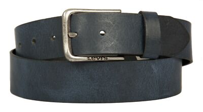 Belt man leather LEVI'S item 222411 ELKGLEN LEATHER MADE IN ITALY height cm. 4