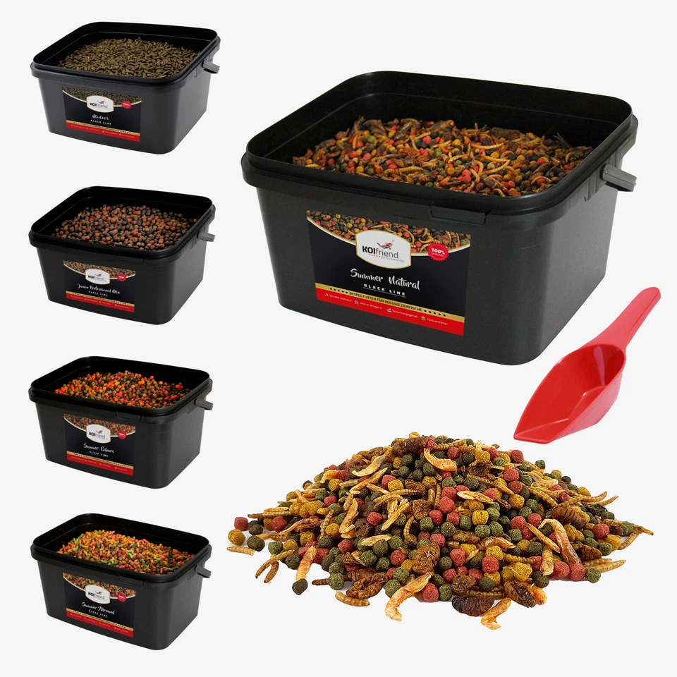 KOIFRIEND Koifutter 5 Liter Black Line Fischfutter Koi Seidenraupen Teichfisch Koi Futter