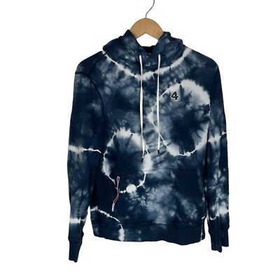 FourLaps Men s Rush Pullover Hoodie Navy Tie Dye Size Small Athletic Fit