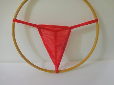Men G String Thong Flat Front w/Back Choice Red Sheer made in USA 1 Day Shipping