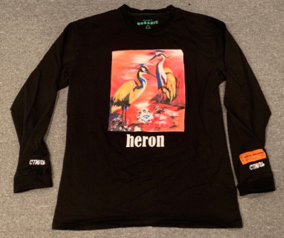 Heron Preston Long Sleeve Shirt XL Made in Italy Creative Organic