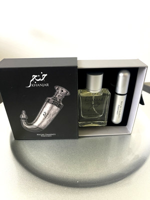 Khanjar Perfume Spray by Niche Emarati Unisex 2 Piece Set  20 ml/0.65 fl.oz. NIB
