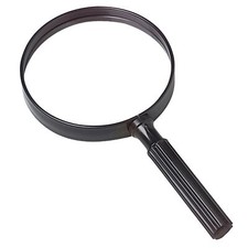 Jumbo 9" Plastic Magnifying Glass Black for Reading Hobby Science Exploration