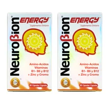 Neurobion Energy w/ Amino Acids, B Vitamins & Zinc, 60 Caps, (2 BOXES) exp 02/27