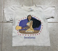Rare Vintage 90s Single Stitch Disney Pocahontas Movie T Shirt Youth Medium