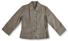 Womens Size 0 Chicos Light Tan Button Blazer w/Pockets Preowned