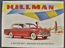 1960-1961 Hillman Brochure Minx Saloon Convertible Estate Car Excellent Original