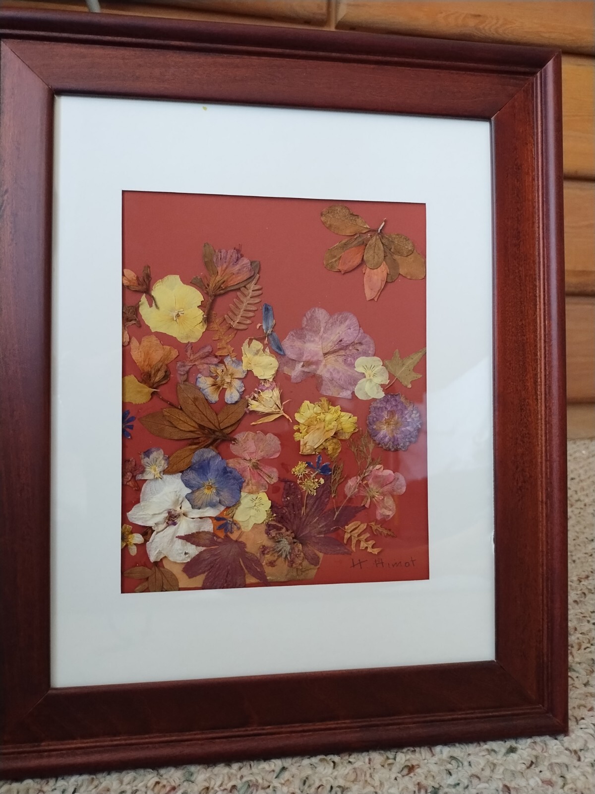 Dried Flowers Wall Art, Free Shipping , 14x17 1/2-image