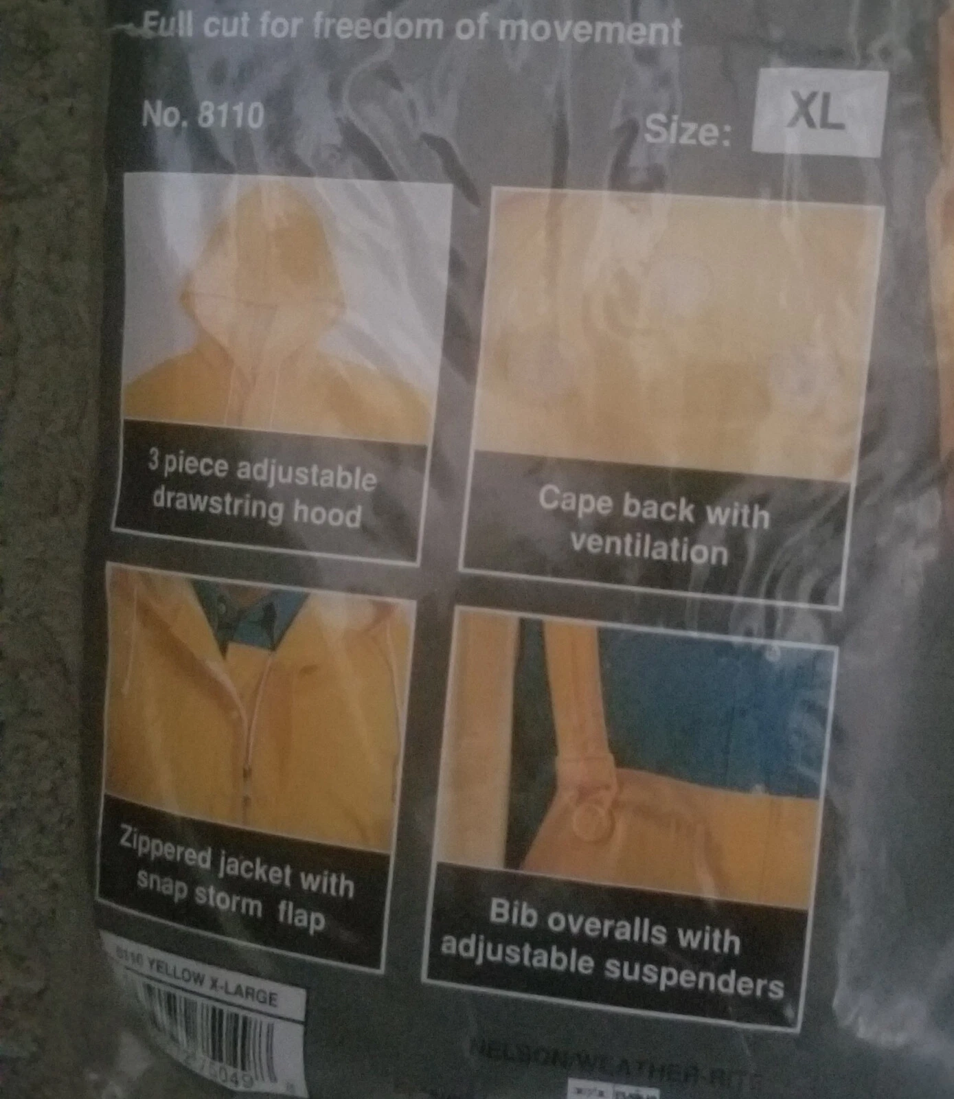 Rainsuit - Weather-Rite Commercial Rainsuit / Yellow / New in Package / Size XL image 7