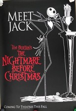 NIGHTMARE BEFORE CHRISTMAS RARE/COLLECTIBLE BUS STOP POSTER 