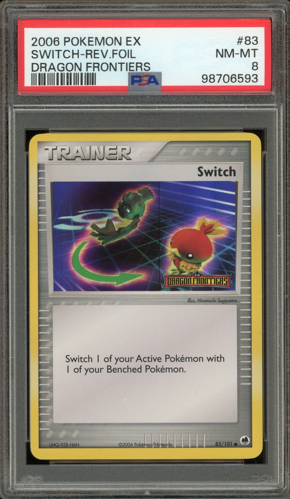 Pokemon Switch EX Dragon Frontiers Reverse Holo #83 PSA 8