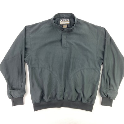 Zero Restriction Golf Men's 1/4 Snap Golf  Pullover Jacket Black   Large