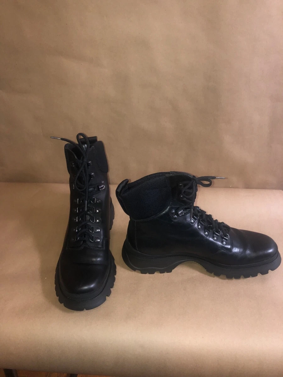 Prada lug sole ankle boots cheap