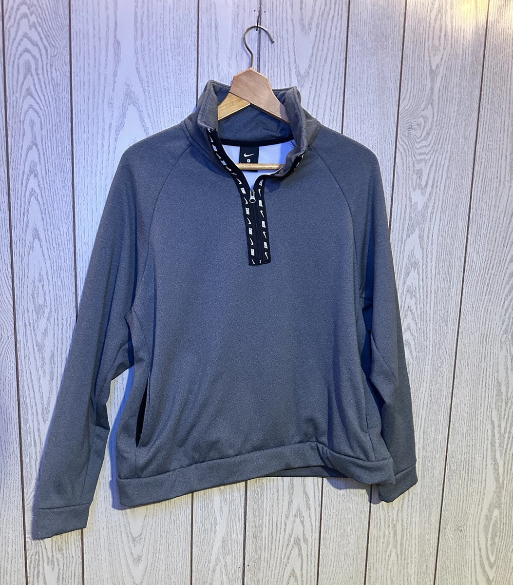 Nike Fleece Training Sweater 1 2 Zip Loose Fit Woman s Large eBay