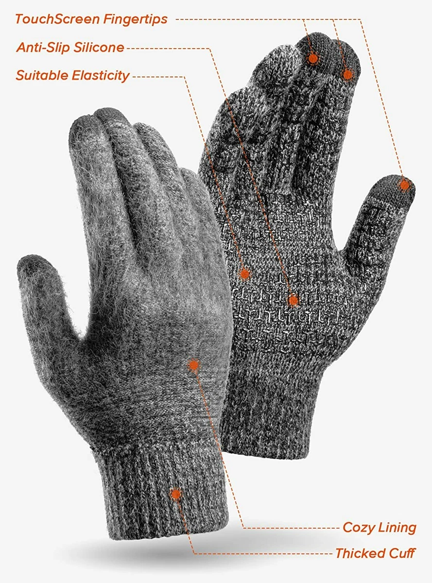 TRENDOUX Winter Gloves Men Women Unisex Touch Screen Glove Non