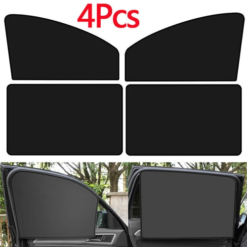 4PCS Car Window Shades Magnetic Auto Sun Shade UV Protection Mesh Blackout Cover - Picture 12 of 12