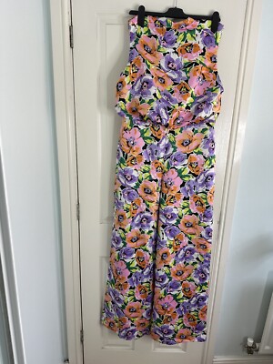 Matalan Be Beau Floral Jumpsuit  Holiday Party size 14