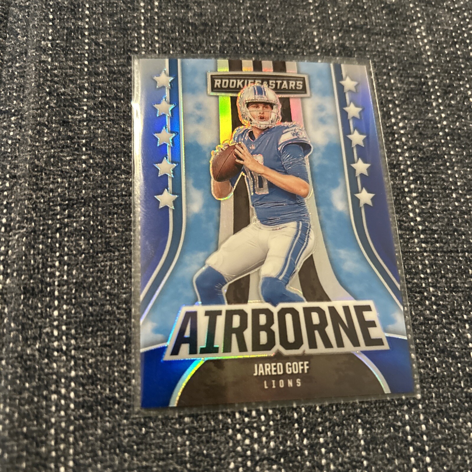 2023 Panini Rookies & Stars JARED GOFF Airborne Blue Prizm /50 Lions #11
