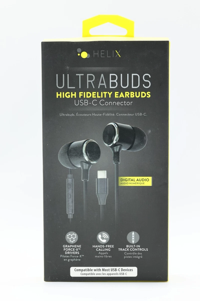 HELIX ULTRABUDS High Fidelity Earbuds USB-C Connector Graphene