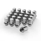 24 FIT FORD F-150 2015-2020 OEM REPLACEMNT SOLID LUG NUTS M14X1.5 CHROME