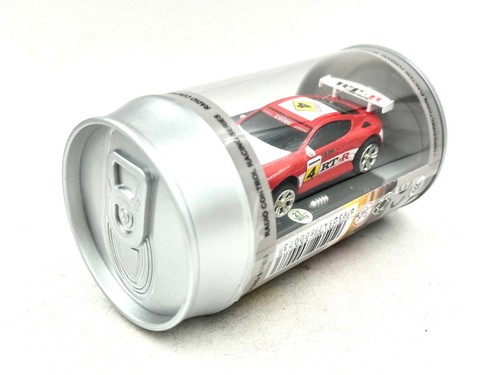 Mini RC Soda Can Race Radio Control Racing Series Toy Car 27MHz Red & White #4 - Picture 3 of 4