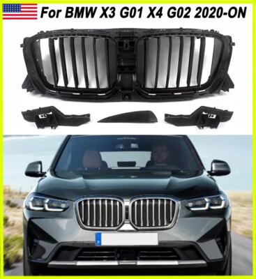 Garnitures Grille D'aération Latérale Noir Brillant Pour BMW X3 X4 G01 G02 X3M X4M 2018-2021 – Déco Extérieure Style Sport - 4