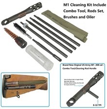 M1 Buttstock Cleaning Kit Oiler .308 Chamber Brush, 8-32 TPI 5PC Cleaning Rod