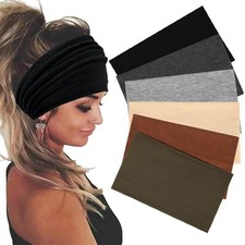 6 Pack Extra Wide Headbands For Women Stretch Headband Boho Head Bands Women's H