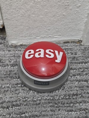 Staples ''That Was Easy'' Talking Easy Button, Tested And Works