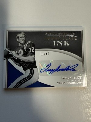 2022 Panini Immaculate Ink Terry Bradshaw JERSEY # MATCH AUTOGRAPH 12/49 FM