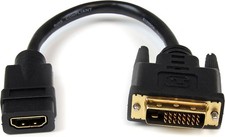 8in HDMI to DVI-D Video Cable Adapter - HDMI Female to DVI Male - HDMI to DVI Do