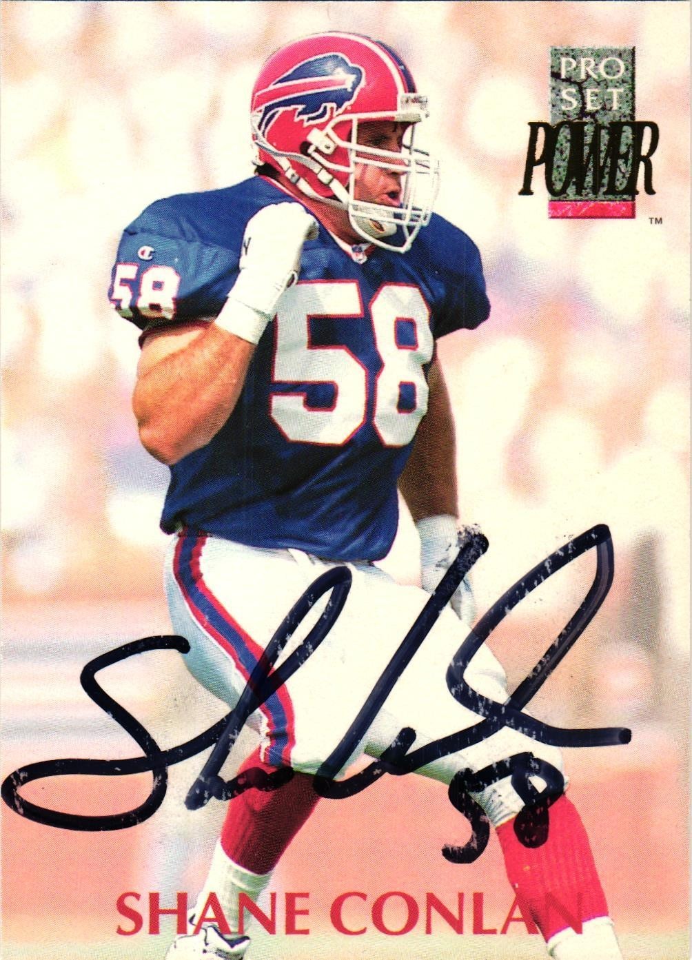 SHANE CONLAN #260 Signed 1992 Pro Set Power NFL BILLS AUTO Card