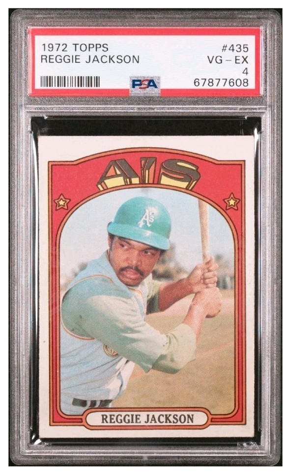 1972 Topps #435 Reggie Jackson (HOF) PSA 4 Cert #67877608