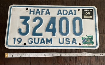 Guam Hafa Adai 1965 License Plate