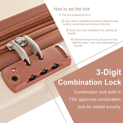 24 Inch Expandable Lightweight Checked Luggage Hardshell W/ TSA Lock & Wheels US - 第 41/44 張圖片