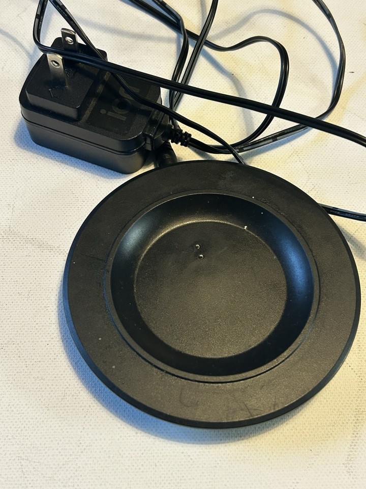 Brooch Base ion Black 2-Pin Power Adapter with Cable & Round Base Charging Stand # ...